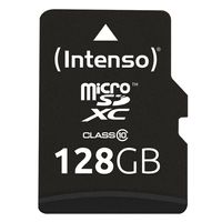 Intenso 3413491, 128 GB, MicroSDXC, trieda 10, 25 MB/s, odolná voči nárazom, odolná voči teplotám, vodotesná, odolná voči röntgenovému žiareniu, čierna