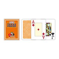 Modiano Poker Kartenspiel 100% Plastik Orange 