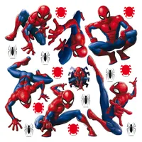 Sanders &amp; Sanders Spider-Man modré a červené tetovanie na stenu - 600952 - 0,3 x 0,3 m
