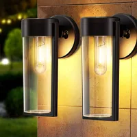 Außen-Wandleuchte Solarlampen für Außen, 2 Stück Solar LED Wandleuchte Solarleuchten