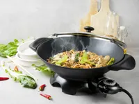 Domo DO8708W Wok, 5 l Fassungsvermögen, Thermostat