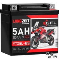 Langzeit Gel Motorradbatterie YTX5L-BS 5Ah 12V