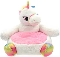 Sessel/Stuhl/Sofa für Kinder, versch. Tiere, weicher Plüschbezug 50 * 50 * 45cm (Einhorn)