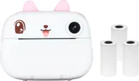 Dětská kamera, termotiskárna s okamžitou tiskárnou, 2,4'' obrazovka, duální kamera, záznam videa 1080P, se 3 rolemi tiskového papíru + 32G paměťová karta + čtečka karet
