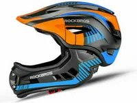 ROCKBROS Kinderhelm Kinder Helm Fahrradhelm Trennbar S ( 48-52 CM ) Schwarz Blau