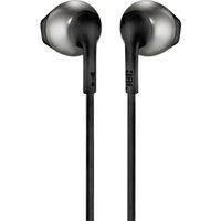 Originálne JBL T205 In-Ear Headset Stereo slúchadlá 3,5 mm konektor Plochý kábel JBLT205BLK Black