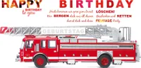 Geburtstag - Glückwunschkarte im Format 11,5 x 33 cm mit Umschlag