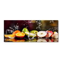 Glas-Bild Wandbilder Druck auf Glas 125x50 Deko Essen & Getränke Obst Wasser 