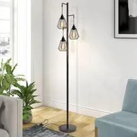 ZMH Vintage stojací lampa Stojací lampa v industriálním designu Stojací lampa ze železa Retro stojací lampa s paticí E27 max. 40 W, výška bez žárovky