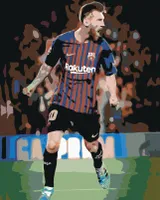 Zuty - Malen nach Zahlen - LIONEL MESSI, 40x50 cm, ohne Keilrahmen