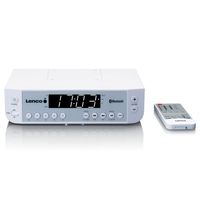 Lenco KCR-100WH - FM-Küchenradio mit Bluetooth, LED-Beleuchtung und Timer - Weiß