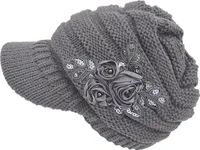 Strickmütze mit Schild Winter Strickmütze Beanie Cap