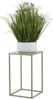 HowHomely Modern Pflanzenständer, Blumenhocker aus Metall Grün 40 cm Höhe - Blumenständer für das Haus