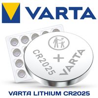 5x VARTA Micro Batterie Knopfzelle Lithium CR2025 3V Industrial Bulk