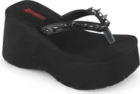 FUNN-35 Damen Sandale von DemoniaCult, Schwarz EU 39, US 9