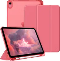 Fintie Hülle für iPad (A16) 11 Generation 11 Zoll 2025, iPad 10 Generation 10.9 Zoll 2022 mit Stifthalter - ultradünne leichte Schutzhülle mit transparenter Rückseite, Auto Schlaf/Wach, Pink