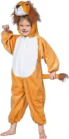 W99300-152 beige-weiß Kinder Junge Mädchen Löwen Kostüm-Overall Gr.152