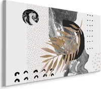 Fabelhafte Canvas LEINWAND BILDER 100x70 cm XXL Kunstdruck Abstrakte Malerei Blätter