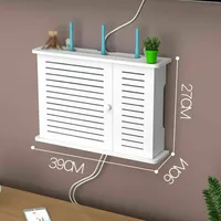 Wifi Router Wandhalterung Aufbewahrungsbox Regal Kabel Organizer Wandbehängeweiß