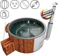 Holzklusiv Hot Tub Saphir 200  Thermoholz Spa Deluxe Wanne Anthrazit