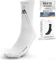 BLACKROX Kompressionssocken Sport ASTROBOOST RUNSTORM V1 Kompressionsstrümpfe Sportkompressionsstrumpf Laufsocken Damen Herren, weiss, Gr. S-M