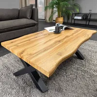 riess-ambiente Industrial Couchtisch WILD 90cm braun Wildeichen-Optik schwarz Metall X-Gestell Beistelltisch Tisch