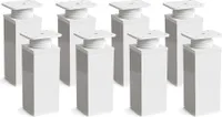 8er Set sossai® moderne Möbelfüße in Weiß 120mm höhenverstellbar Schrankfüße Sockelfüße