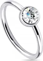Nasenpiercing Septum Ring Nasenring Piercing Nasen Zirkonia Kristall Klemmring BCR  klar2