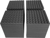 10x LEGO stavebnica 8x8, tmavošedá