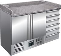 SARO Pizzatisch, 2 Türen + 6 Schubladen,  Modell PZ 9001