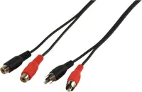 Klinkenkabel 3,5mm Stecker auf 2 Kupplungen 5m