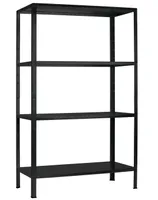 Kovový regál Schulte R4110-04-16 1800x1000x350 mm, 4 police, nosnost 260 kg, černý