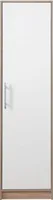 Schmaler 50 cm breiter Kleiderschrank mit 1 Tür | Farbe: Weiß