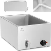 Royal Catering Bain Marie - 600 W - GN 1/1 - bez nádoby - vypouštěcí kohoutek