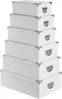 Set von 6 Boxen für die Aufbewahrung