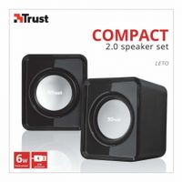 Trust Leto 2.0 Speaker Set - black Lautsprecher, schwarz, USB-powered, Anschluss per 3,5mm Klinke