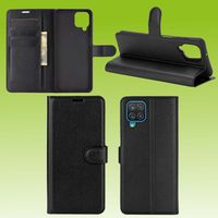 Für Samsung Galaxy A12 A125F Handy Tasche Wallet Premium Schwarz Schutz Hülle Case Cover Etuis Neu Zubehör