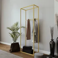 Skye Decor, Landau L673, Kleiderschrank, Gold, 100 % METALL, 80 x 40 x 160 cm
