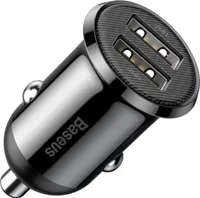 Baseus Grain Pro nabíjačka do auta 2x USB 4,8 A čierna (CCALLP-01)