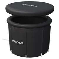 MAXXUS Eisbad - XL, 450L, Aufblasbar, mit Deckel, Pumpe, Tragbar - Eisfass, Eisbaden Tonne, Badefass, Eistonne für Zuhause, Indoor/Outdoor, Sportler