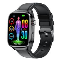 INF Smartwatch mit EKG, Herzfrequenz, Blutdruck, Schlafmonitor, Schrittzähler Schwarz