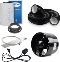 Grow Abluft-Set Belüftung Axial Rohrventilator 243m³/h DIMMER CAN-Lite 150Klima