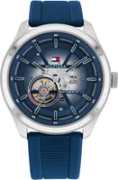 Tommy Hilfiger Automatik-Uhrwerk für Herren Blaues Silikonarmband 1791885 Gents (149,00)
