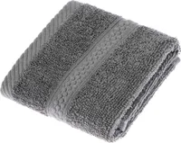 HOMESCAPES Frottee Seiftuch 100% Baumwolle Waschlappen 30x30cm Gästehandtuch - grau