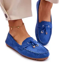 Klassische Wildleder-Loafer Blau Good Time 39