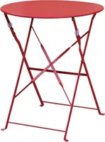 Bolero runder klappbarer Terrassentisch Stahl rot 60cm
