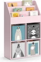 Vicco Kinderregal Luigi, 72 x 114.2 cm mit 4 Faltboxen, Rosa