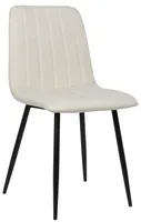 DELUKE® Stuhl LENZ Stoff - 88x45x53cm, creme, Metall Gestell | Stühle Esszimmerstühle Stuhl Esszimmer Esstisch Stühle Küchenstuhl
