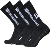 Fotbalové ponožky 3-pack sportovní ponožky protiskluzové sportovní ponožky gr.39-46, černé