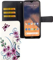 Nokia 2.3 etui na telefon komórkowy pokrowiec ochronny etui z klapką z miejscem na kartę kwiat lotosu